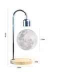 Moon lamp with dimensions on a white background