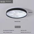 Ceiling light fixture with dimensions and features on a gray background