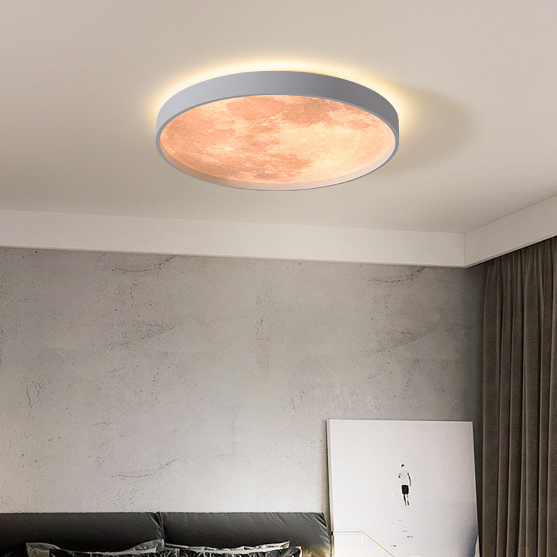 Ceiling light fixture in a room with a neutral color scheme