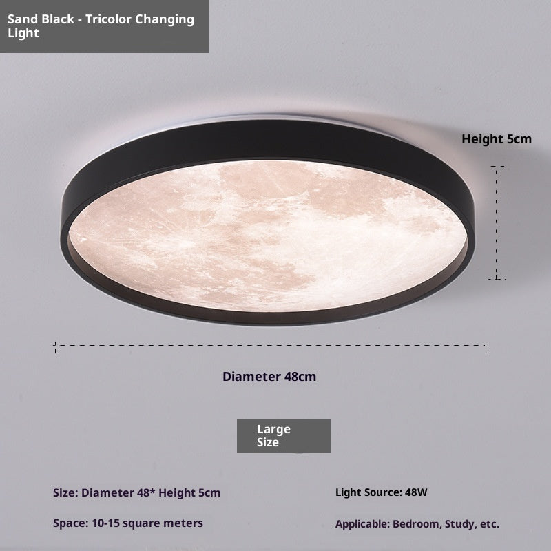 Ceiling light fixture with dimensions and features on a gray background