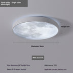 Ceiling light fixture with dimensions and specifications on a gray background