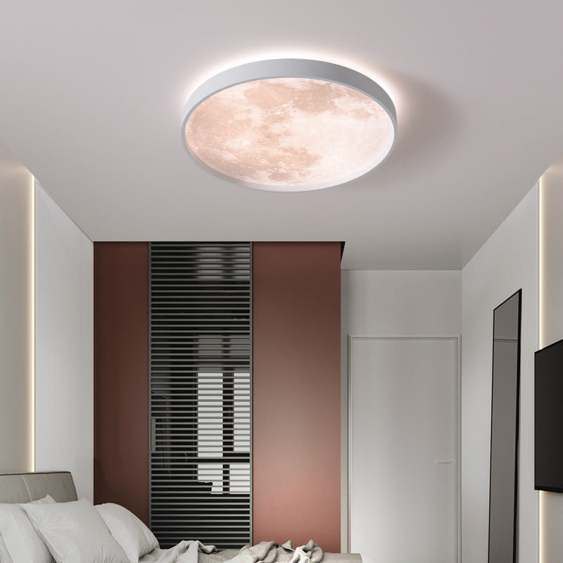 Ceiling light fixture in a modern bedroom setting