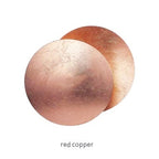 Two red copper objects on a white background