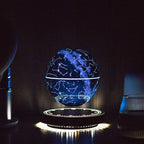 Levitating sphere with star constellations on a dark background