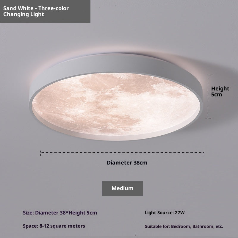 Ceiling light fixture with dimensions and features on a gray background
